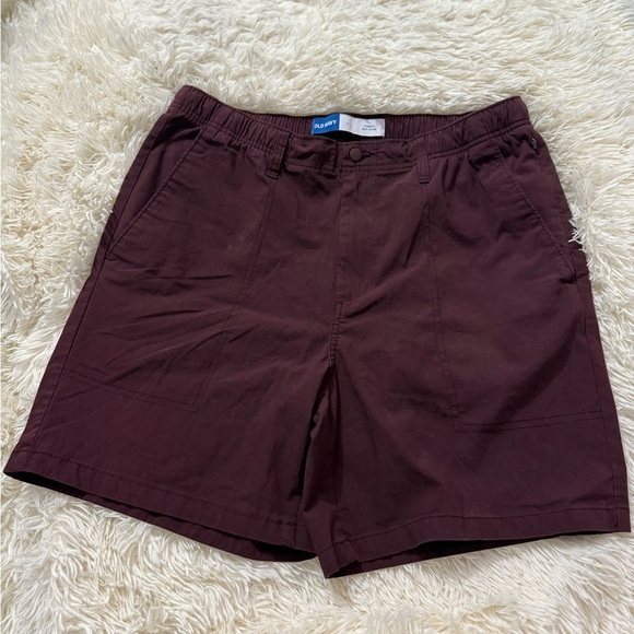 Old Navy Pants - Old Navy Red Cargo Shorts with Brown Accents
